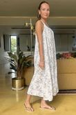 Made in Italy Camellia Midi Sundress Stone